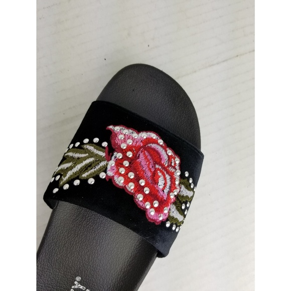 Rose Slider Sandals-B - Picture 2 of 7